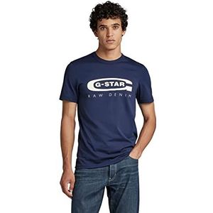 G-STAR RAW Heren Graphic 4 T-shirts, blauw (Sartho Blue D15104-336-6067), M