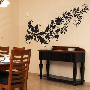 INDIGOS WG20299-10 Muurtattoo w299 Bloem Ranke Plant Muursticker 96 x 59cm, wit