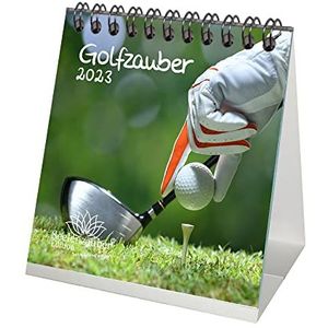 Golfmagie tafelkalender voor 2023 formaat 10 cm x 10 cm golf en golfen - zielenzauber
