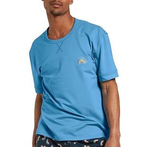 CALIDA Heren is Love T-shirt, azuriet blauw, standaard, azuriet blauw, 52/54 NL