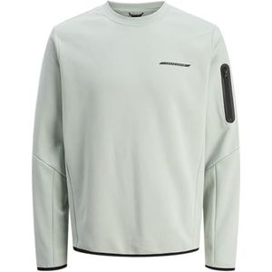 Jack & Jones Jcofusion Print Sweat Crew Neck, Aqua Gray, L