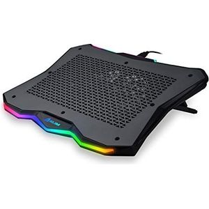 KLIM - Rainbow - Laptopkoeler - Aluminium - RGB-verlichting, Compatibel met Laptops tot 17 Inch