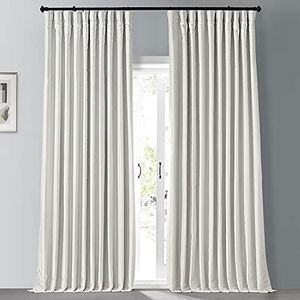 HPD Half Price Drapes PDCH-KBS2BO-96-DW Blackout Extra Breed Vintage Getextureerde Faux Dupioni Gordijn (1 Panel), 100 X 96, Off White