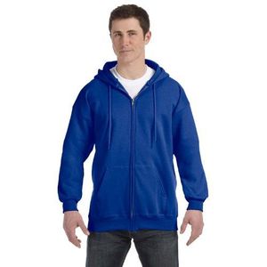 Hanes Ultimate Cotton® Fleece hoodie met volledige rits voor volwassenen, Deep Royal, L
