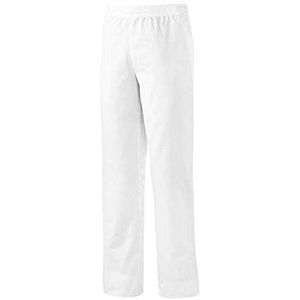 BP 1645-130-21-Sn uniseks broek, met elastiek in de taille, 205,00 g/m² puur katoen, wit, Sn