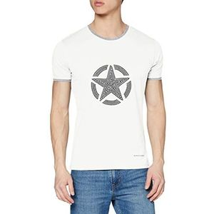 Jeep Heren gewatteerde ster borduurwerk (Custom Fit) T-shirt, lichtgroen (pale sage gre, S