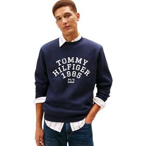 Tommy Hilfiger Heren HILFIGER ARCH SWEATSHIRT MW0MW41426 Pullover Sweatshirt, BLAUW, XS, Blauw (Woestijnhemel), XS