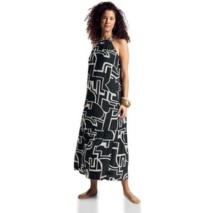 STREET ONE Maxi-jurk met print, zwart, 38