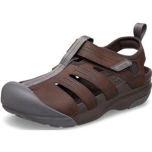 Crocs Yukon Fisherman-sandaal voor heren, Espresso, 45/46 EU