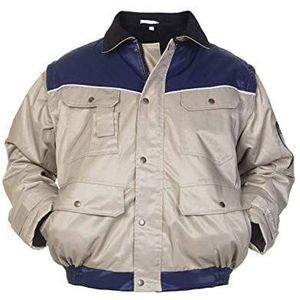 Hydrowear 041091 Purmer Beaver Pilot Jacket, 50% Polyester/50% Katoen, Small Size, Khaki/Navy