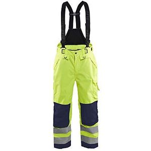 Blaklader 186719773389C46 Shell werkbroek, High Vis geel/marineblauw, maat C46