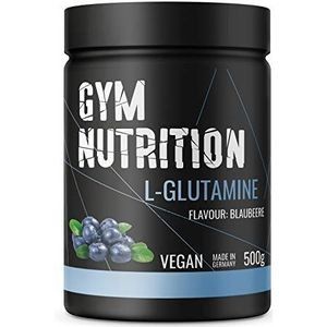 L-GLUTAMIN Ultrapure poeder extra hoge dosis & 99,5% zuiver - laboratoriumgetest en veganistisch - ideaal voor bodybuilders Made in Germany 500-g (blauwe bessen)