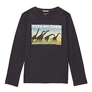 TOM TAILOR T-shirt met lange mouwen voor jongens, 29476 - Coal Grey, 104/110 cm