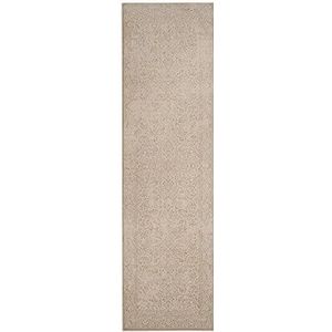 SAFAVIEH Overgangs-tapijt woonkamer, eetkamer, slaapkamer - Noble Collection, korte pool, beige en ivoor, 66 x 183 cm