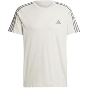 adidas Heren Essentials Single Jersey 3-Stripes Tee, alumina, M