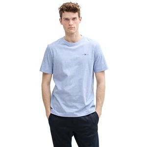TOM TAILOR T-shirt voor heren, 37703 - saffier blauw wit streep, XXL