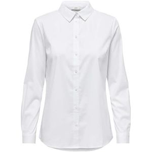 JDY Mio L/S Shirt voor dames WVN Noos Blouse, wit (wit), 40