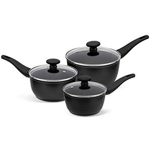 PRESTIGE 11678 Thermo Smart Induction Non-stick 3-delige Saucepan pannen met antiaanbaklaag met deksel, aluminium, groen