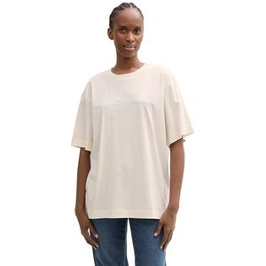 TOM TAILOR Denim T-shirt voor dames, 10348 - Gardenia White, XL