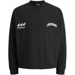 Jack & Jones Junior - Jcosignal - Sweatshirt - Zwart - Col Rond