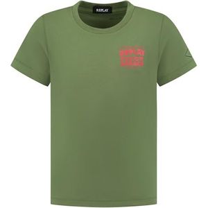 Replay T-shirt voor jongens, regular fit, korte mouwen, 806 Military Green., 8 Jaar