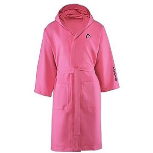 Head Active badjas voor dames en heren, capuchon en zakken, lichte badjas van microvezel, sneldrogend, badjas voor dames en heren, zacht, absorberend, ruimtebesparend, maat S, hoge zichtbaarheid,