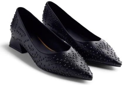 Gioseppo - Madelia - Ballerina's - Zwart - Lage Blokhak 3 cm