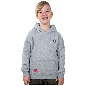 Alpha Industries Basic Hoody met klein logo voor kinderen en tieners Grey Heather