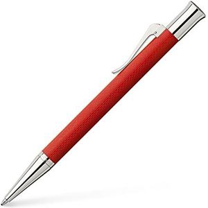 Faber-Castell Graf 145215 Intrekbare Balpen Guilloche Indiaas Rood