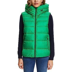 ESPRIT Gerecycleerd: gewatteerd vest, groen, XL