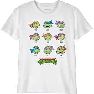 Tortues Ninja BOTMNTDTS001 T-shirt, wit, 12 jaar, Wit, 12 Jaren