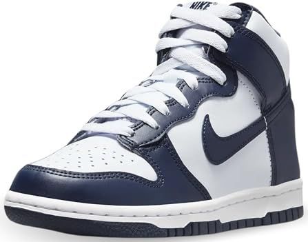 Nike Dunk High Football Grey Midnight Navy (GS) - maat EU 36.5 - DB2179-008 - marineblauw - wit - hoge sneakers - unisex - kindersneakers