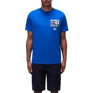 NAPAPIJRI Man T-Shirt-serie met korte mouwen BLAUWE LAPIS XXL