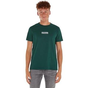 Tommy Hilfiger Heren kleine Hilfiger Tee S/S T-shirts, groen, XL, Jager, XL