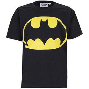 DC Comics Batman T-shirt voor jongens, Zwart, 8 Jaren