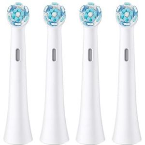 Wintem 4 reserveborstels voor elektrische tandenborstel, universeel en aanpasbaar aan alle tandenborstels, ideaal voor een altijd effectieve reiniging met zachte en flexibele borstelharen, ideaal voor
