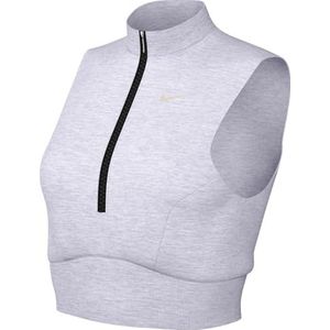 Nike Shirt W NSW Nk Chll Ft CRP Hz Tank, Birch Heather/Lt Orewood BRN, FV7491-051, XXL