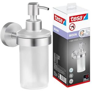 tesa Moon zeeppomp, roestvrijstalen look, zelfklevend, 109 mm x 70 mm x 156 mm