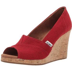TOMS Klassieke sleehak voor dames, Rood, 38.5 EU