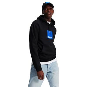Karl Lagerfeld Jeans, Heren, Box Logo Hoodie, Regular Fit, Zwart, S