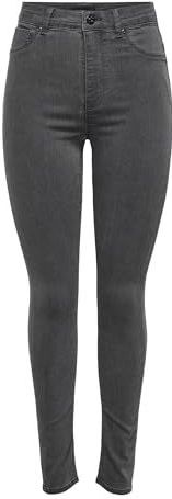 ONLY Onlmila-iris Hw Lank Sk Leg DNM Pimbox Jeans voor dames, Grijze Denim, XS/ 30L