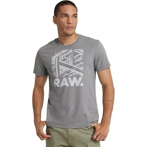 G-STAR RAW Raw Construction R T T-shirt, grijs (Correct Winter Grey D24685-c506-1326), XS voor heren, grijs (Correct Winter Grey D24685-c506-1326), XS