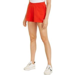Calvin Klein Jeans Ck Embro Badge Shorts voor dames, Vurig Rood, XL