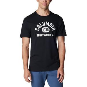 Columbia Heren CSC Basic Logo T-shirt met korte mouwen, zwart, College Life Graphics, S, Zwart, College Life Graphics, S