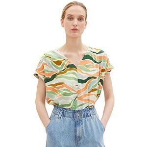 TOM TAILOR Dames blouse 1035256, 31122 - Colorful Wavy Design, 40