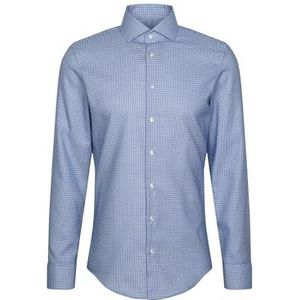 Seidensticker - Zakelijk Overhemd - Blauw - Slim Fit - Strijkvrij - Lange Mouwen - 100% Katoen
