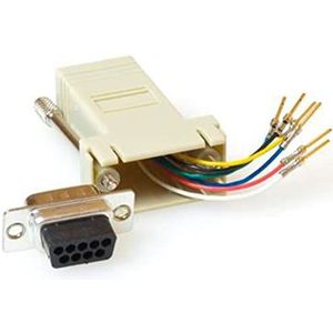 Intronics D-Sub/RJ-12 modulaire adapter voor kabel (mannelijk/vrouwelijk 09-Sub-D RJ-45) grijs