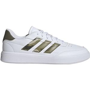 adidas Heren COURTBLOCK SHOES, Cloud white/olive strata/shadow olive, 42 EU