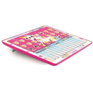 Lexibook KBPAD100UNI Muziektoetsenbord in tablet-vorm, kinderspeelgoed, piano met 24 toetsen, 8 songs, roze/blauw