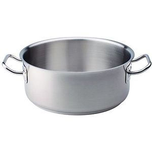 Pentole Agnelli Roestvrijstalen braadpan met 2 handgrepen, 12 liter